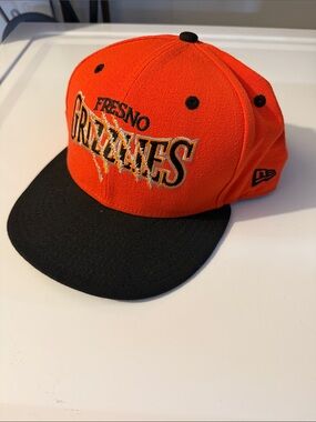 New Era Fresno Grizzlies Orange and Black Snapback Hat